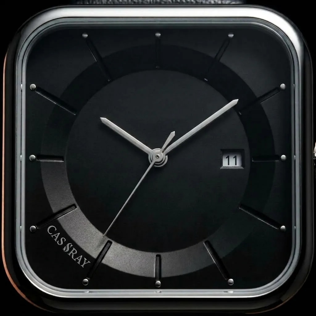 Cassray Black & Silver — dial detail