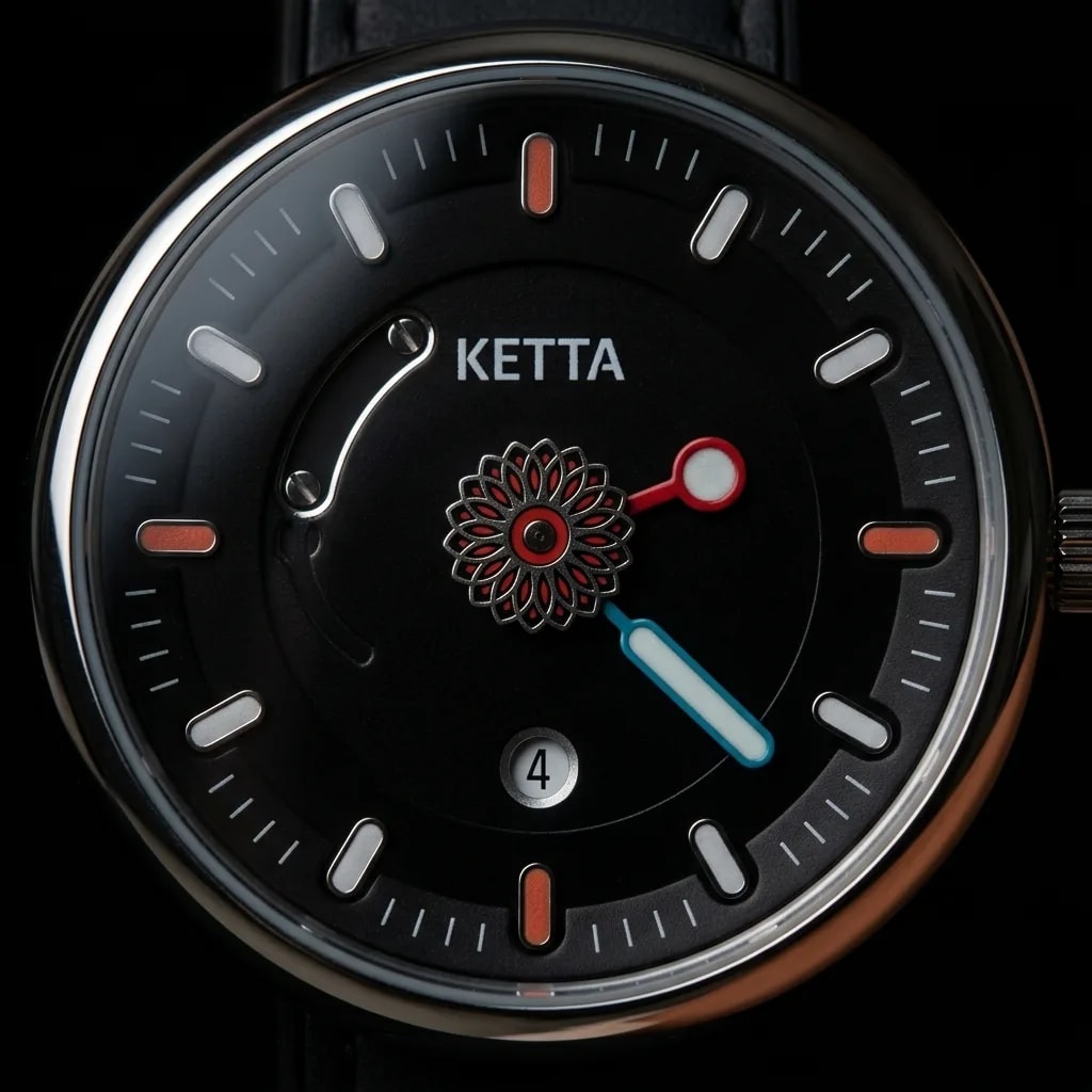 Ketta Black & Colorful — dial detail