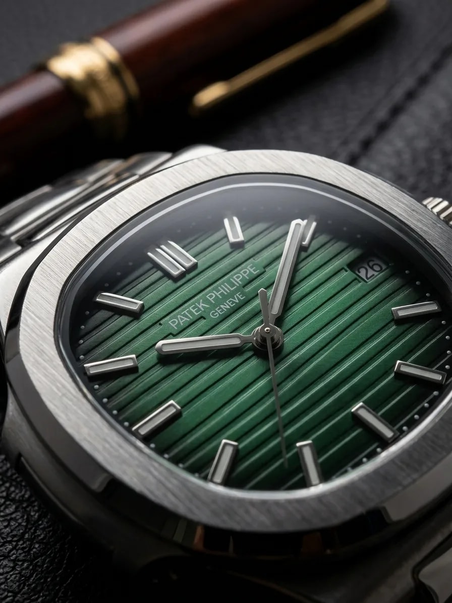 Patek Nautilus Green — gradient dial detail