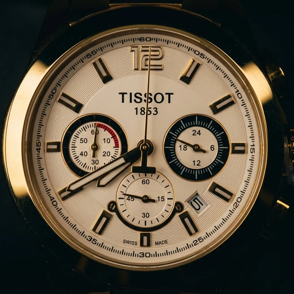 Tissot Gold — dial detail